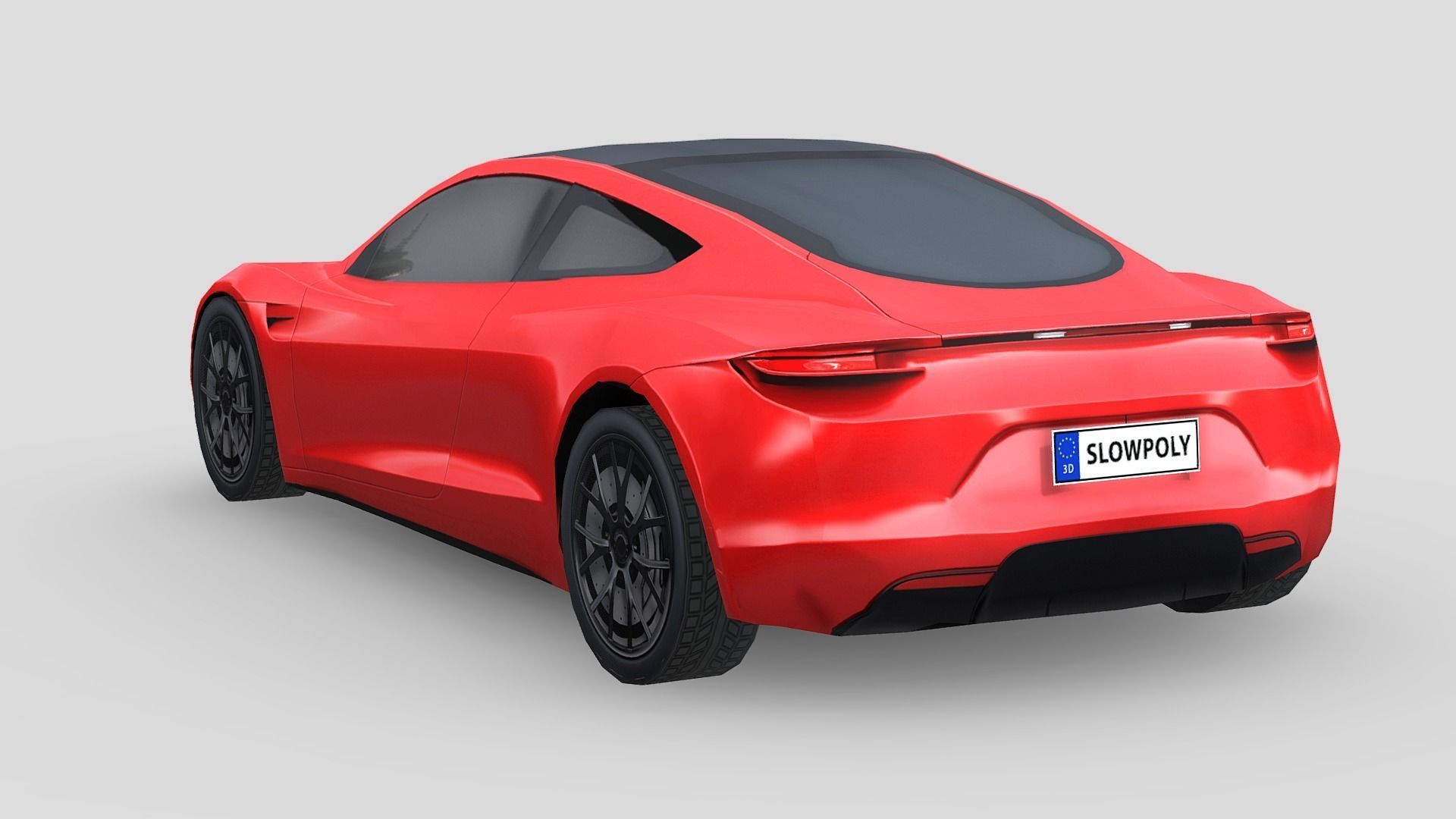 Tesla Roadster 2020 Low-poly 3D model_1