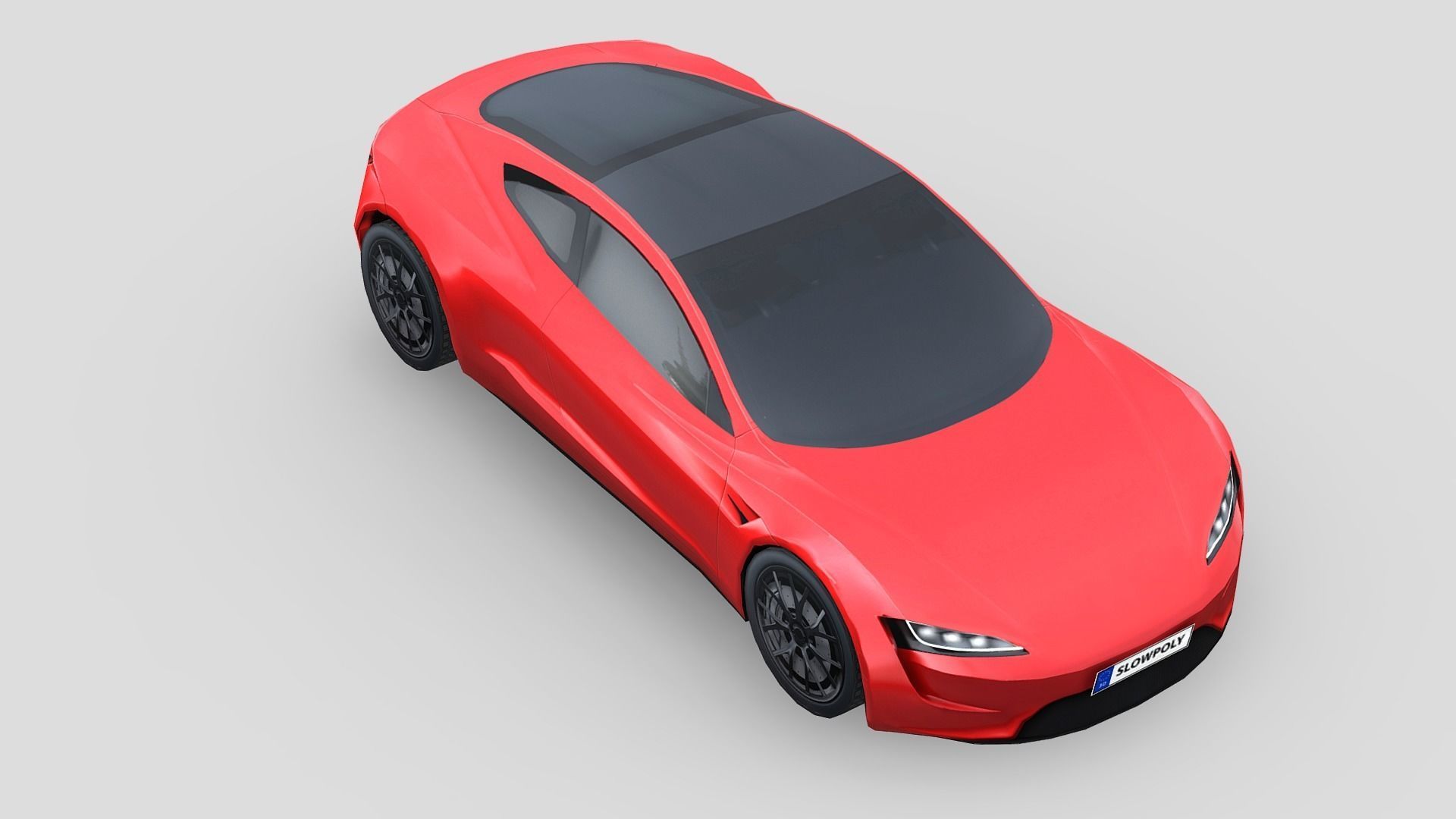 Tesla Roadster 2020 Low-poly 3D model_3