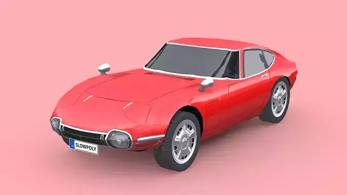 Toyota 2000GT 1969 Low-poly 3D model