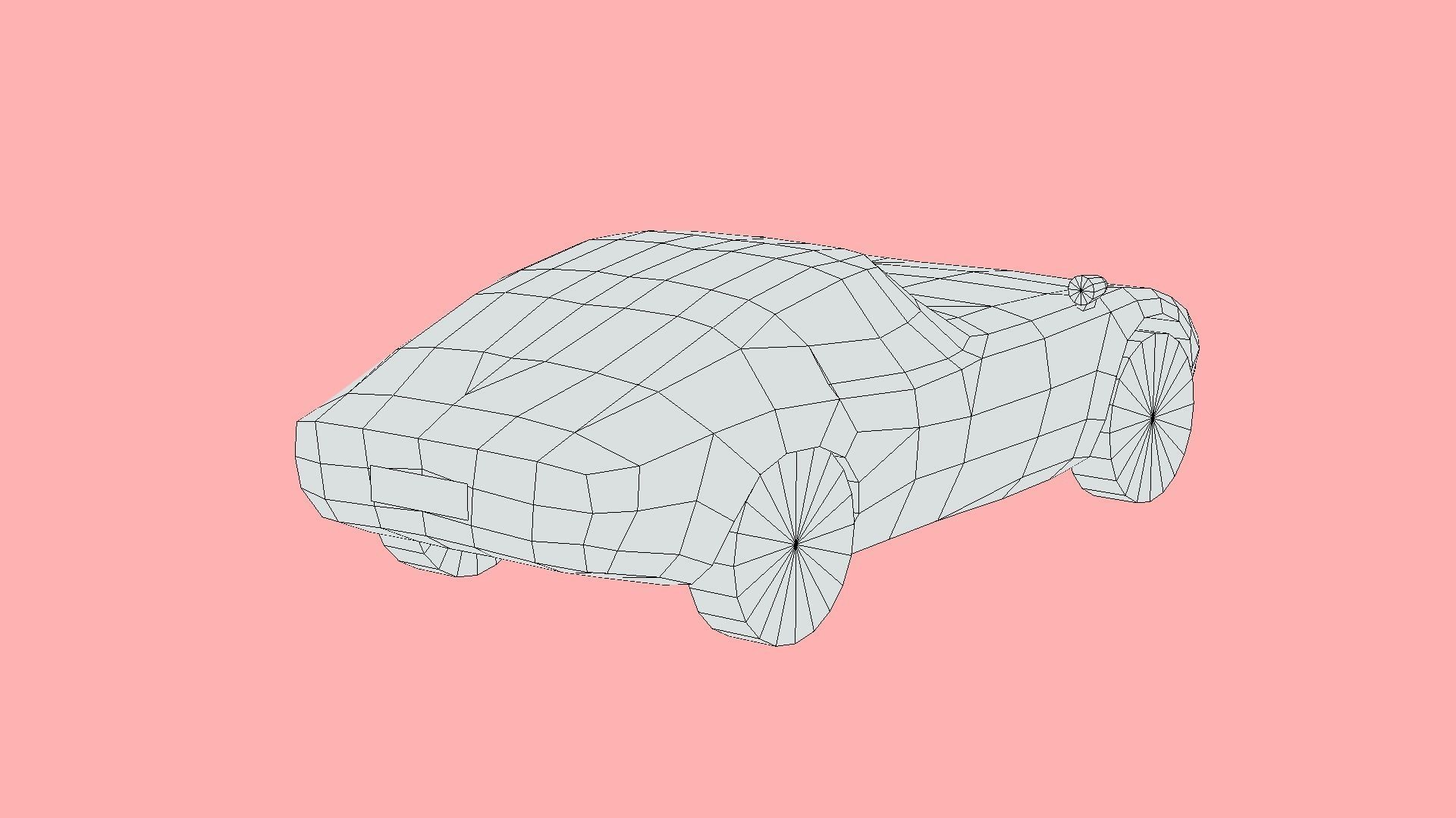Toyota 2000GT 1969 Low-poly 3D model_5