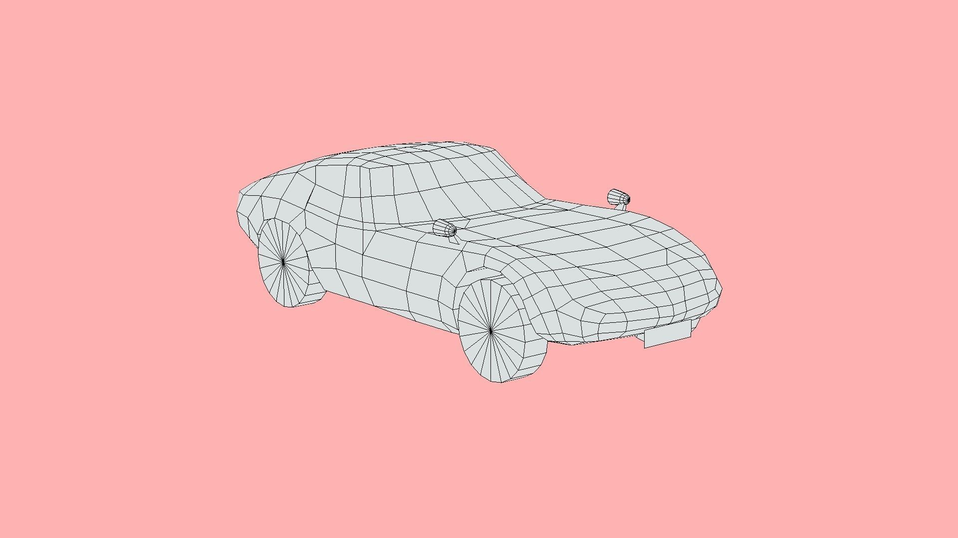 Toyota 2000GT 1969 Low-poly 3D model_4