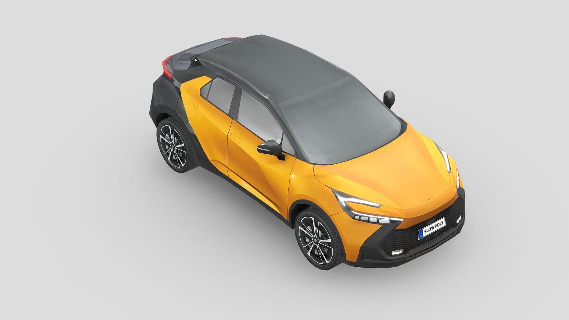 Toyota C-HR 2024 Low-poly 3D model_3