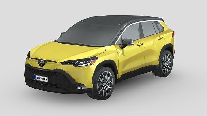 Toyota Corolla Cross Hybrid 2023 Low-poly 3D model