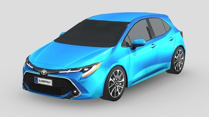 Toyota Corolla Hatchback 2021 Low-poly 3D model