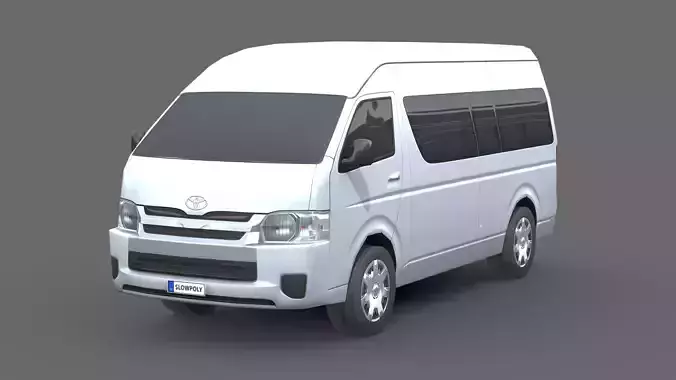 Toyota Hiace Passenger Van L2H3 GLX 2020 Low-poly 3D model