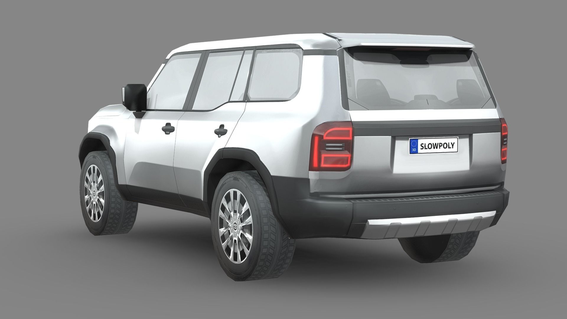 Toyota Land Cruiser 250 Prado 2024 Low-poly 3D model_1