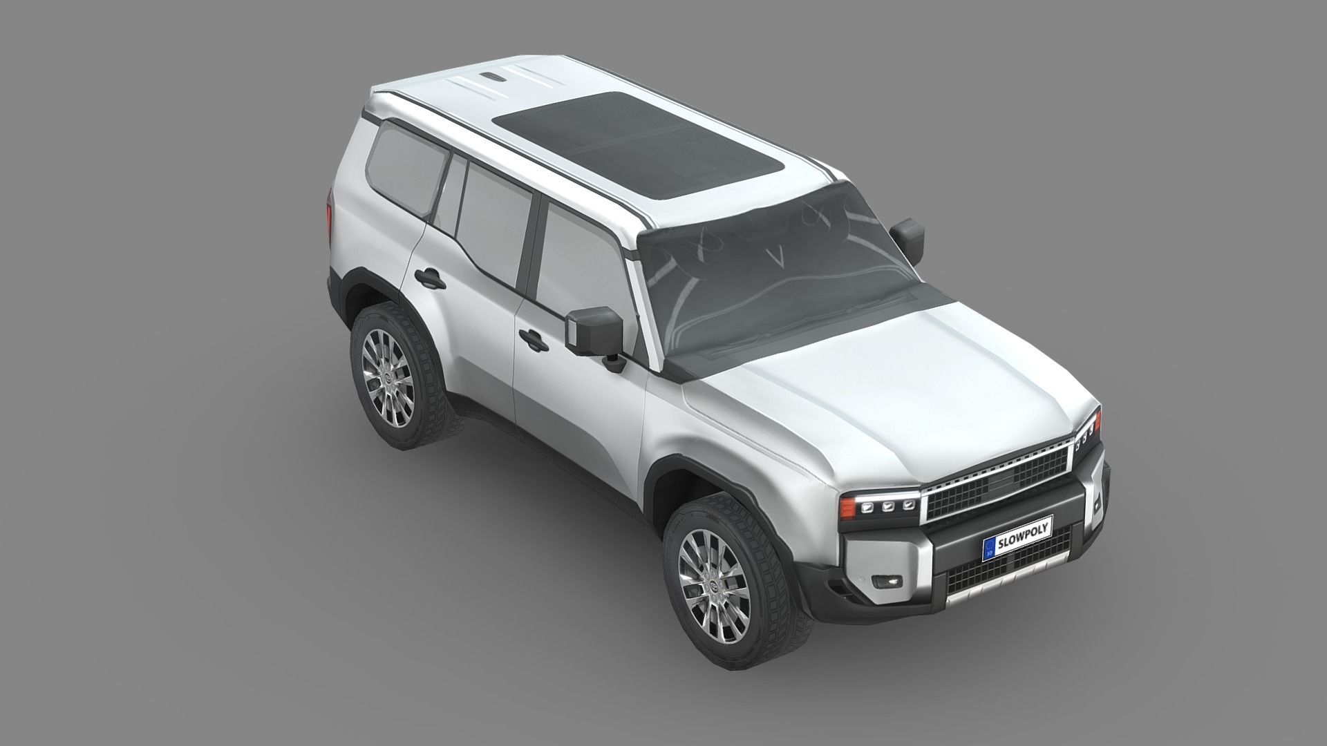 Toyota Land Cruiser 250 Prado 2024 Low-poly 3D model_3