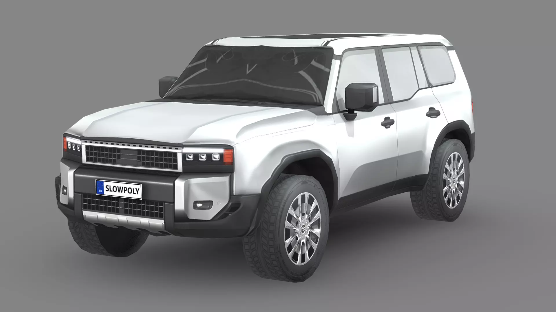 Toyota Land Cruiser 250 Prado 2024 Low-poly 3D model_0