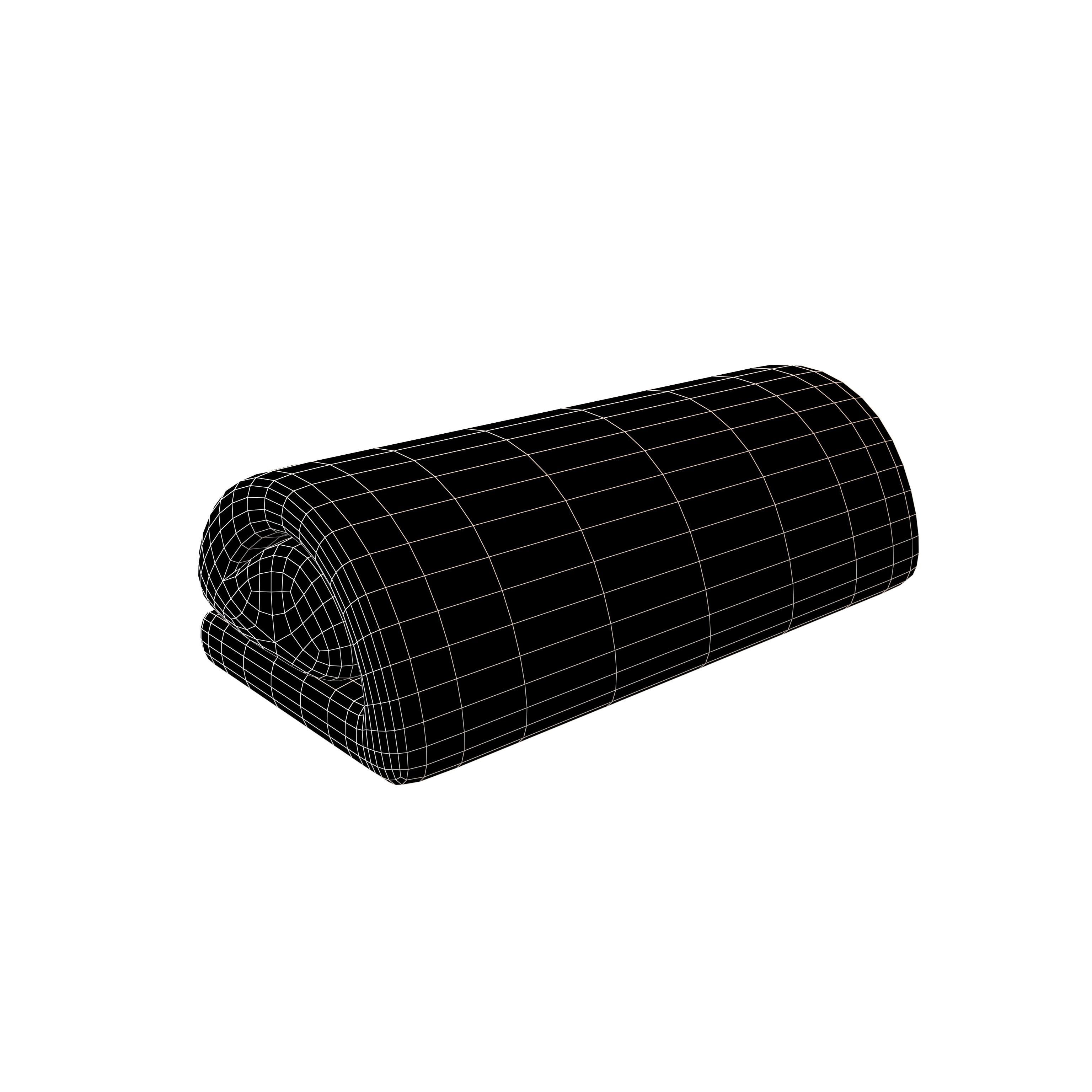 Dadar Gulung v1 004 Low-poly 3D model_6