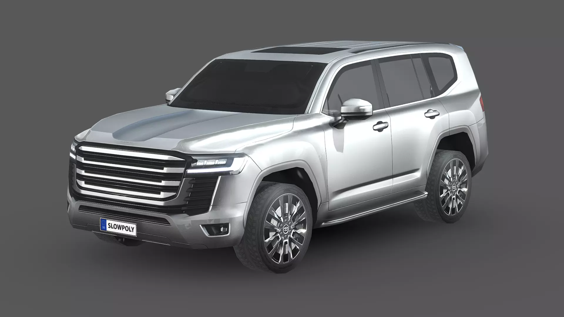 Toyota Land Cruiser 300 Low-poly 3D model_0