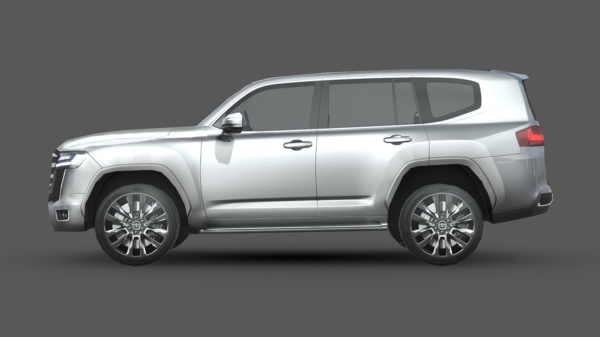 Toyota Land Cruiser 300 Low-poly 3D model_2