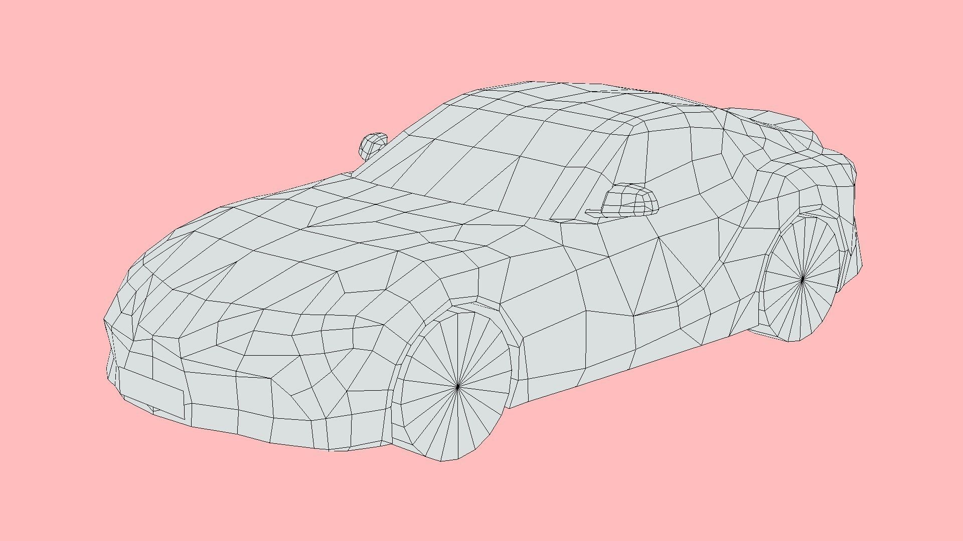 Toyota Supra 2020 Low-poly 3D model_1