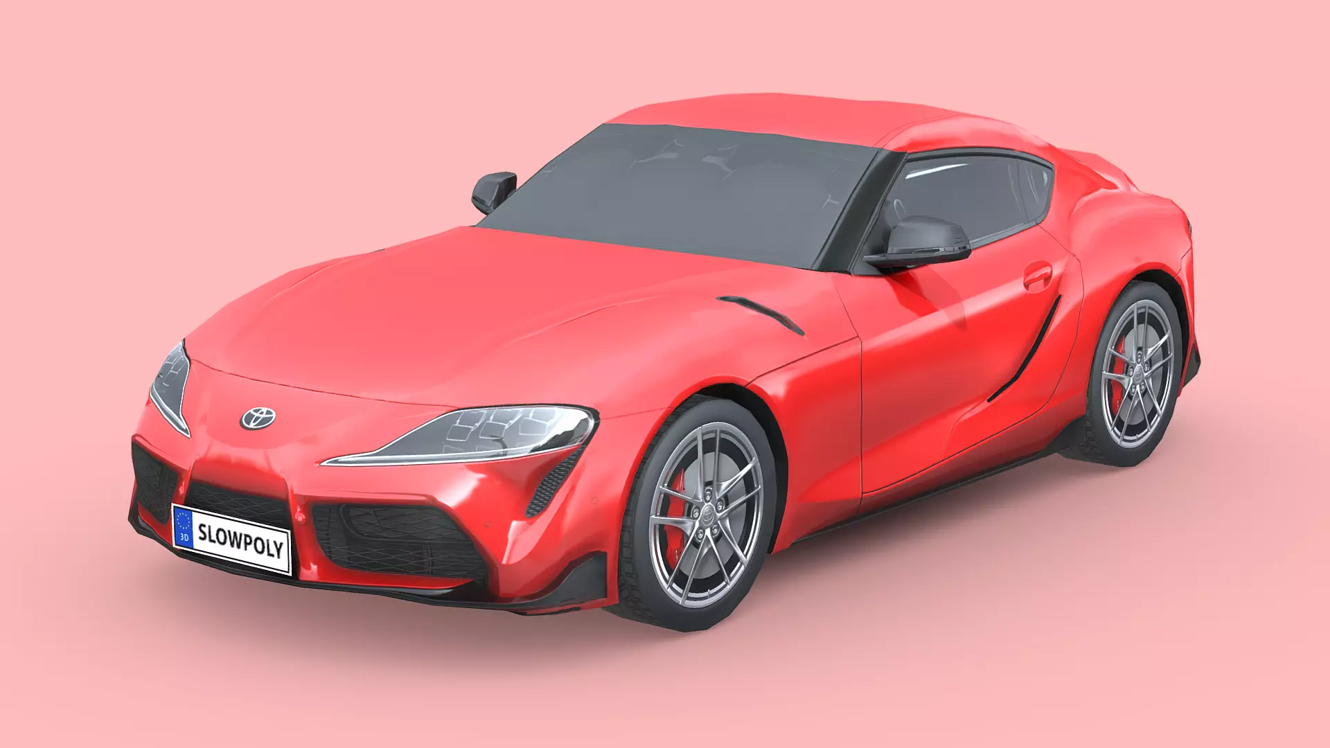 Toyota Supra 2020 Low-poly 3D model_0