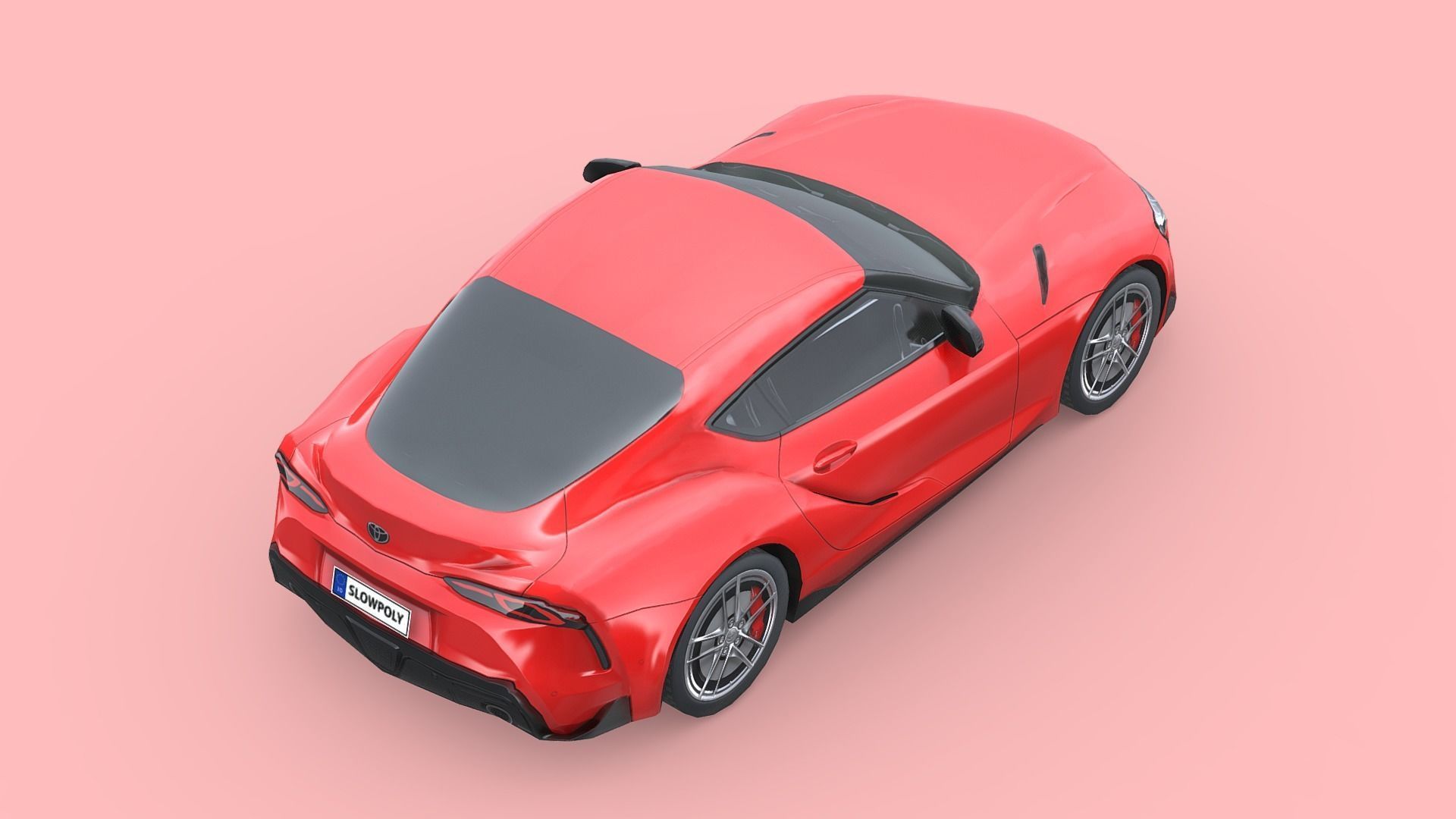 Toyota Supra 2020 Low-poly 3D model_5