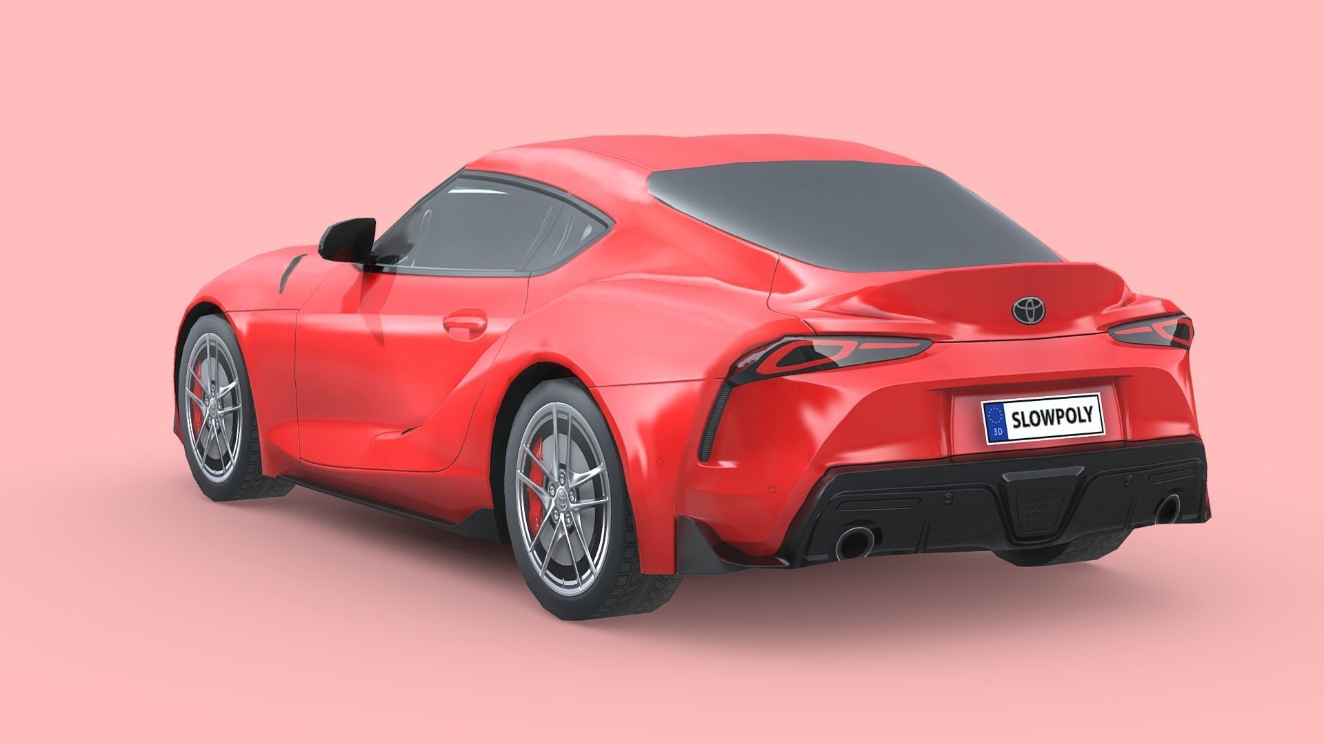 Toyota Supra 2020 Low-poly 3D model_4