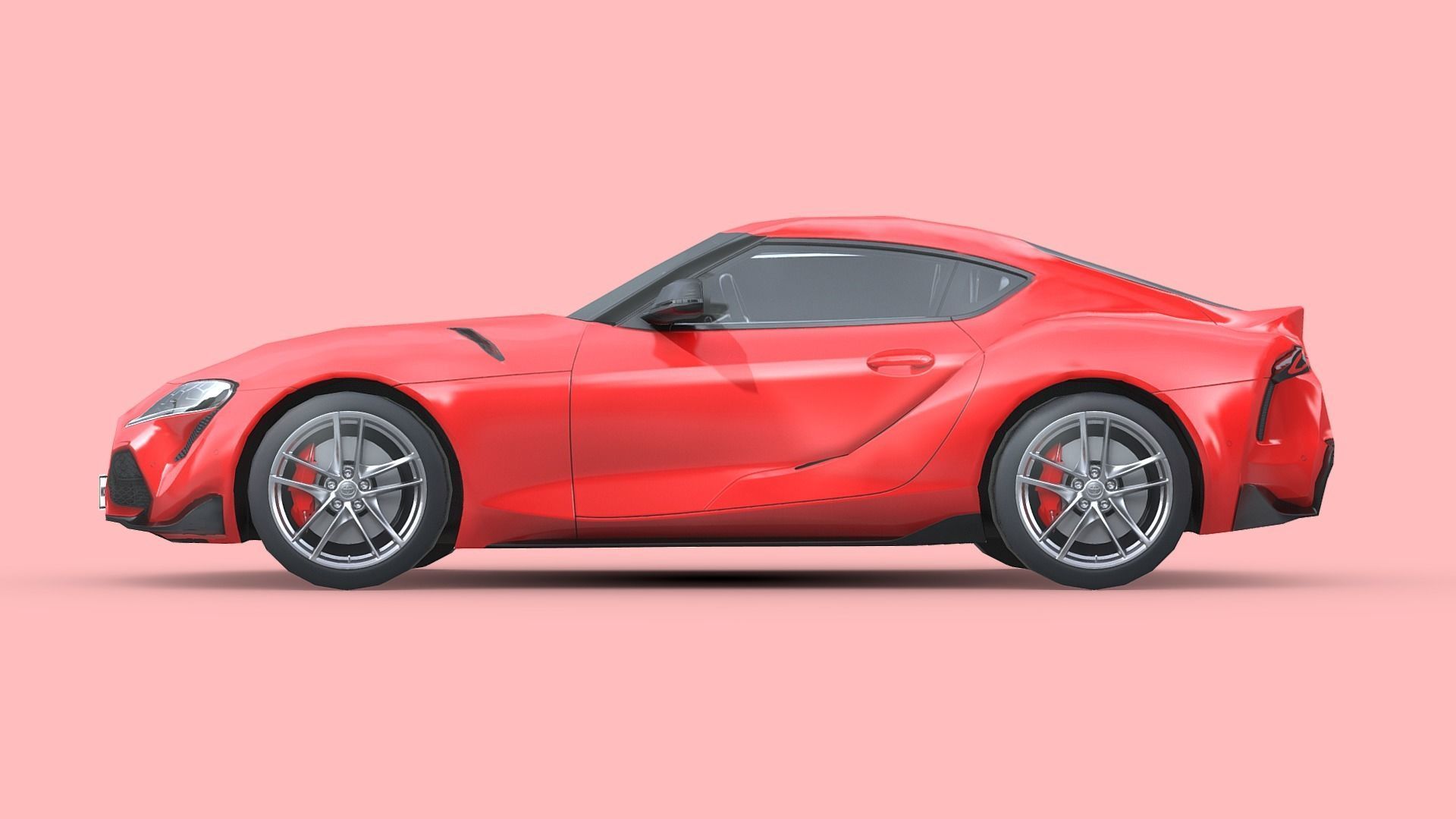 Toyota Supra 2020 Low-poly 3D model_2