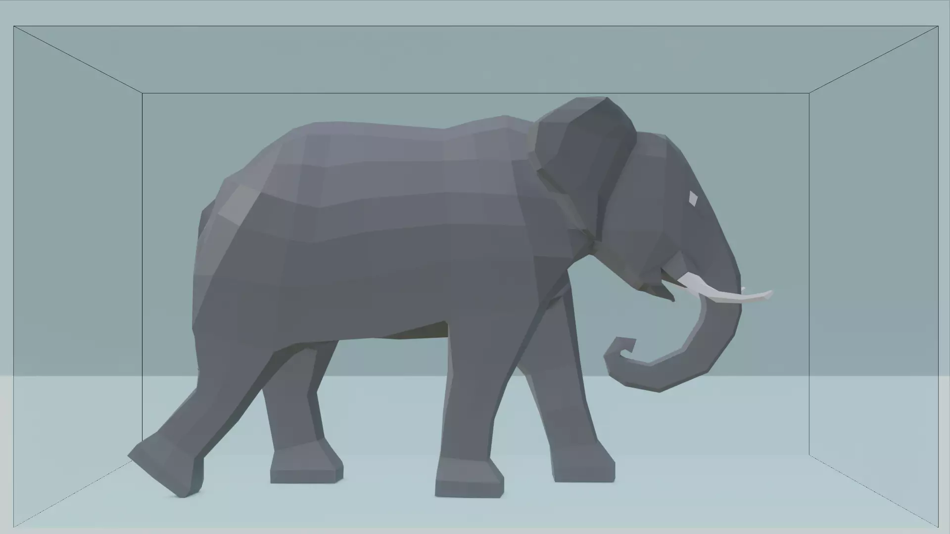 3D Low Poly Elephant Model Free low-poly 3D model_0