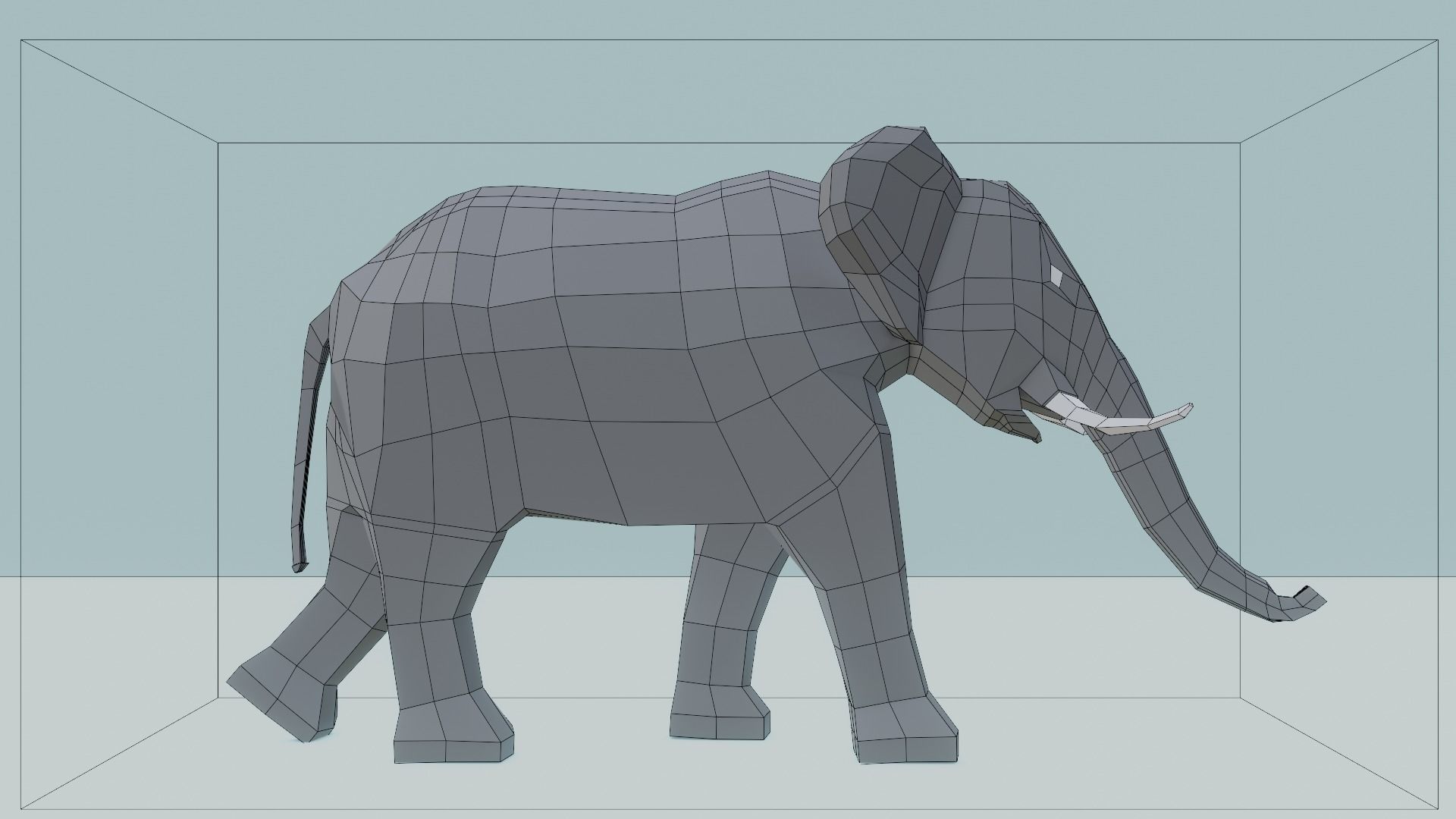 3D Low Poly Elephant Model Free low-poly 3D model_6