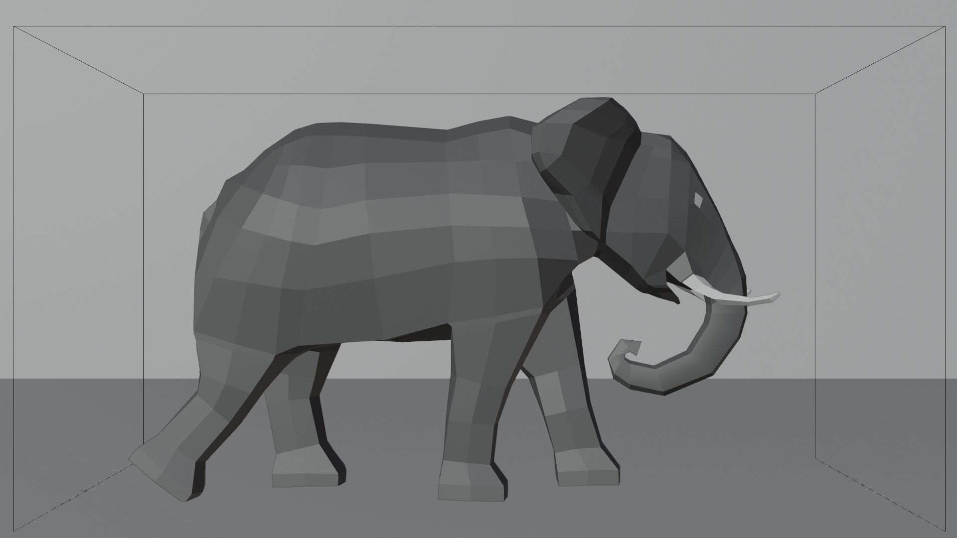 3D Low Poly Elephant Model Free low-poly 3D model_4
