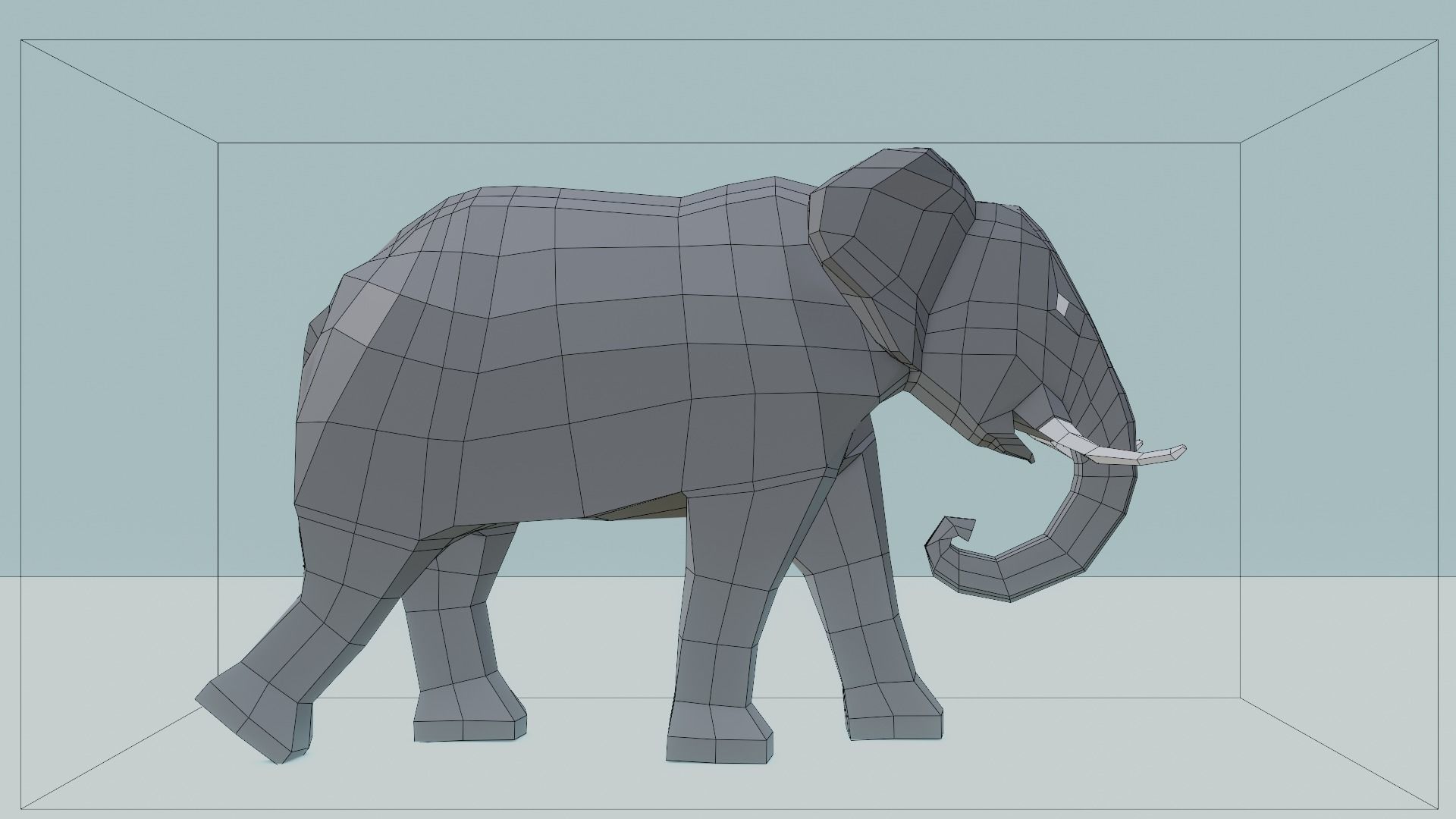 3D Low Poly Elephant Model Free low-poly 3D model_5