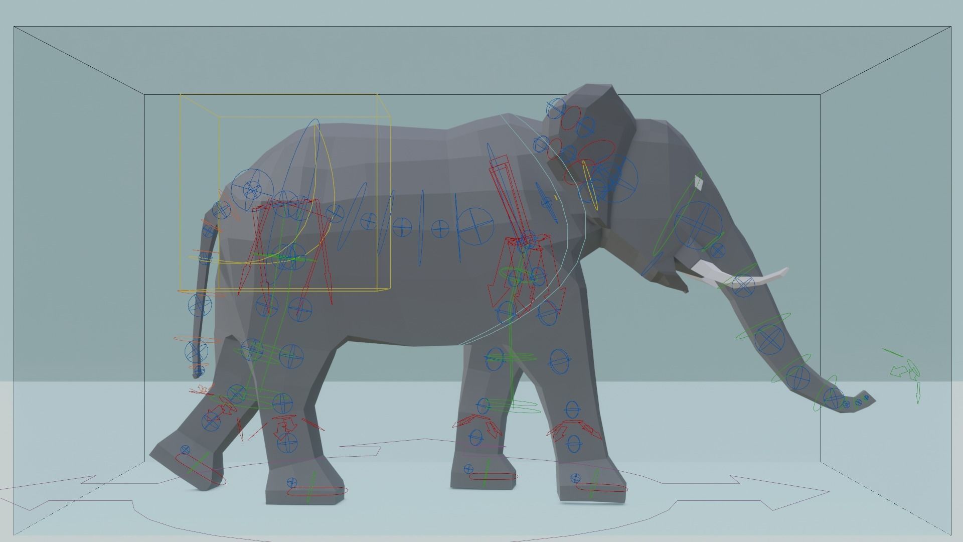 3D Low Poly Elephant Model Free low-poly 3D model_2
