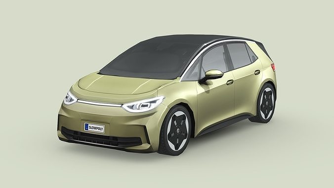Volkswagen ID3 2024 Low-poly 3D model