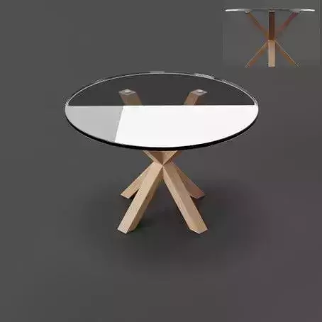 Round table with wood legs