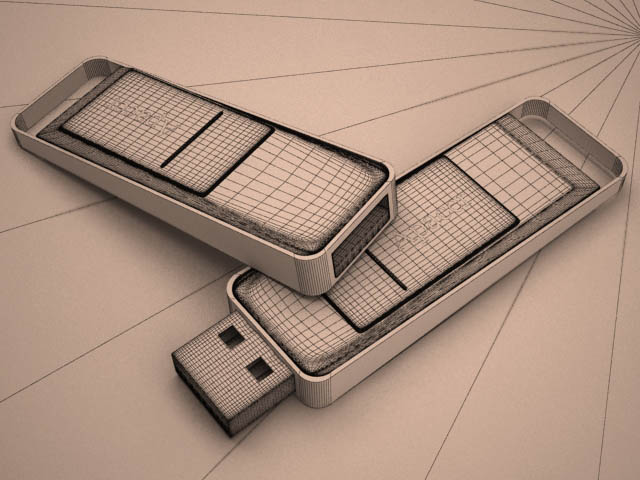 Apacer two usb drives 3D model_4