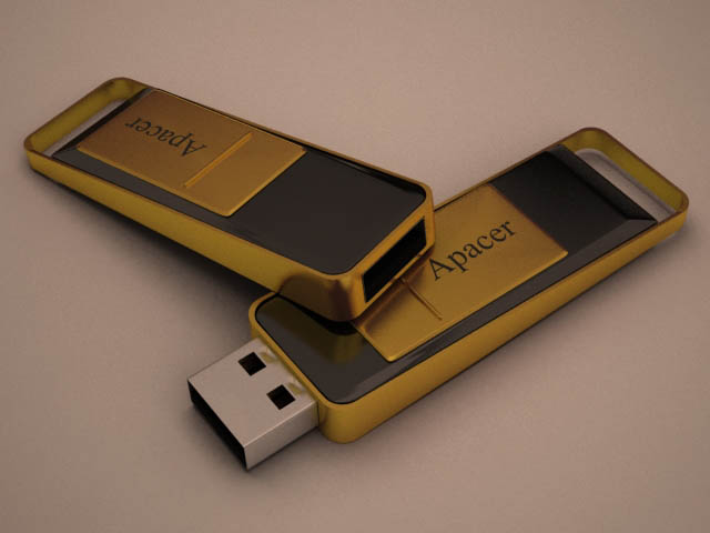 Apacer two usb drives 3D model_1