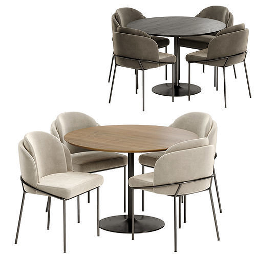 angelo chair with anderson table 3D model