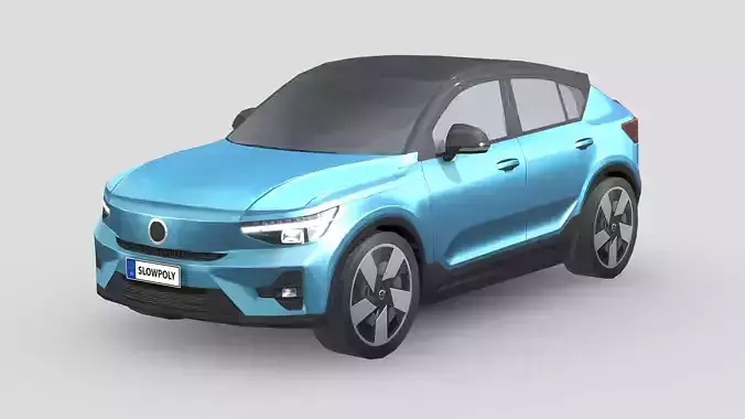 Volvo C40 Recharge Low-poly 3D model
