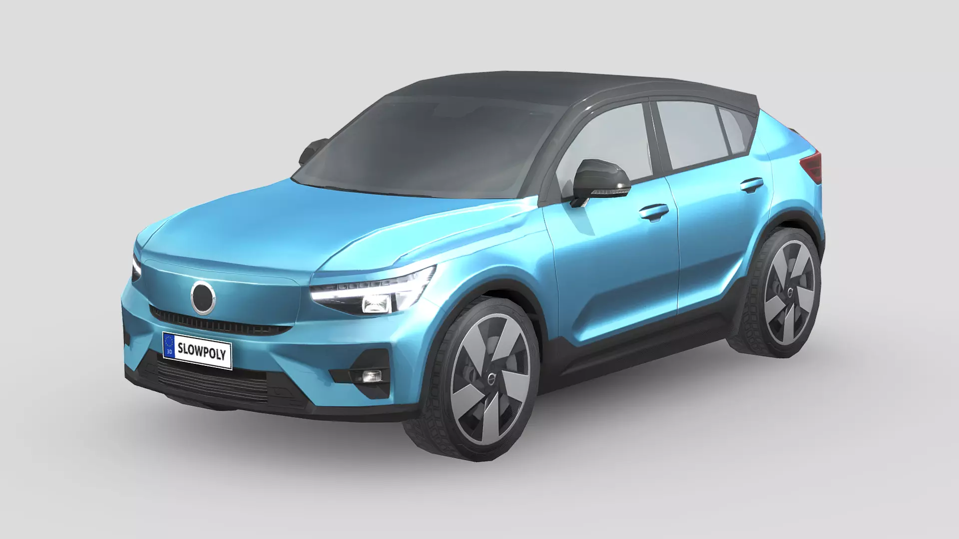 Volvo C40 Recharge Low-poly 3D model_0