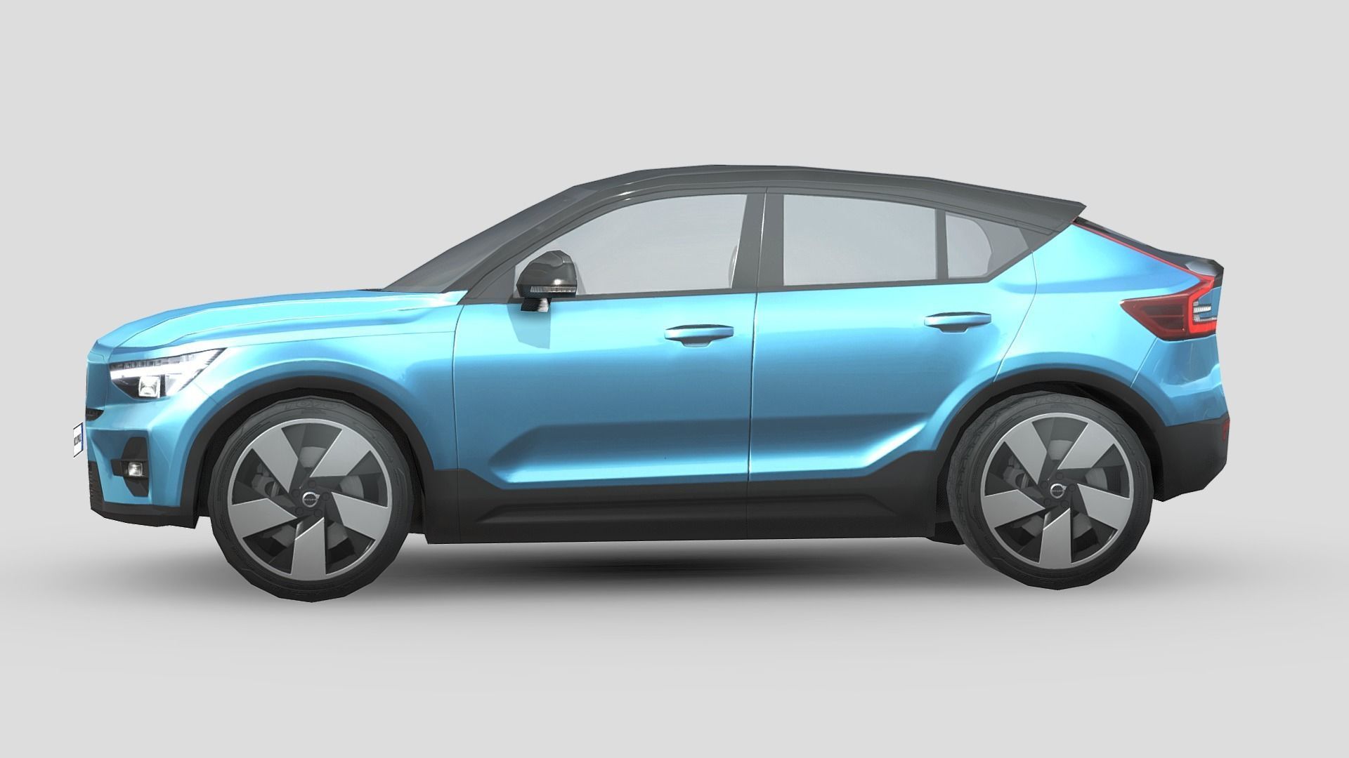 Volvo C40 Recharge Low-poly 3D model_2