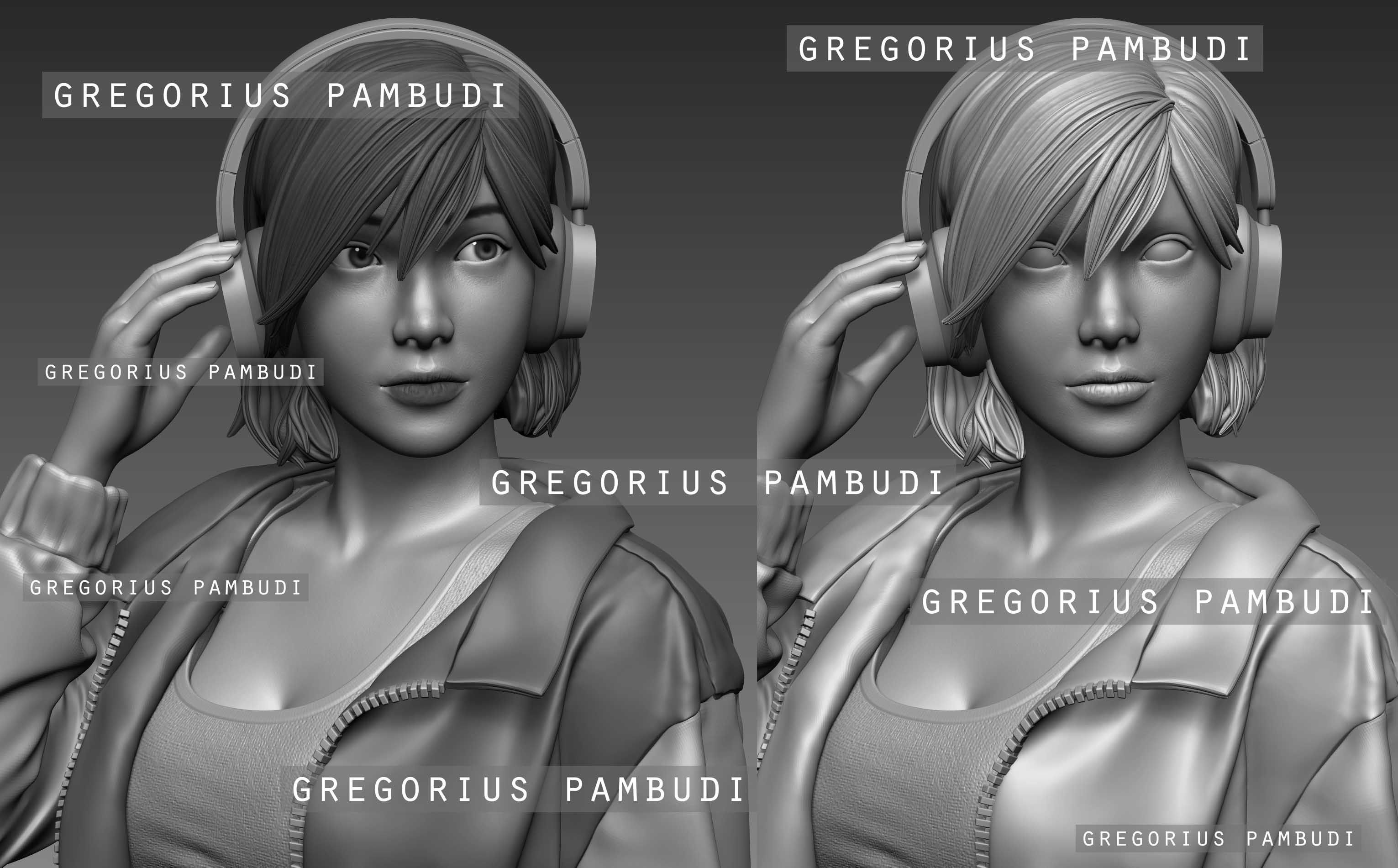 A woman walking on the sidewalk 3d printable 3D print model_18