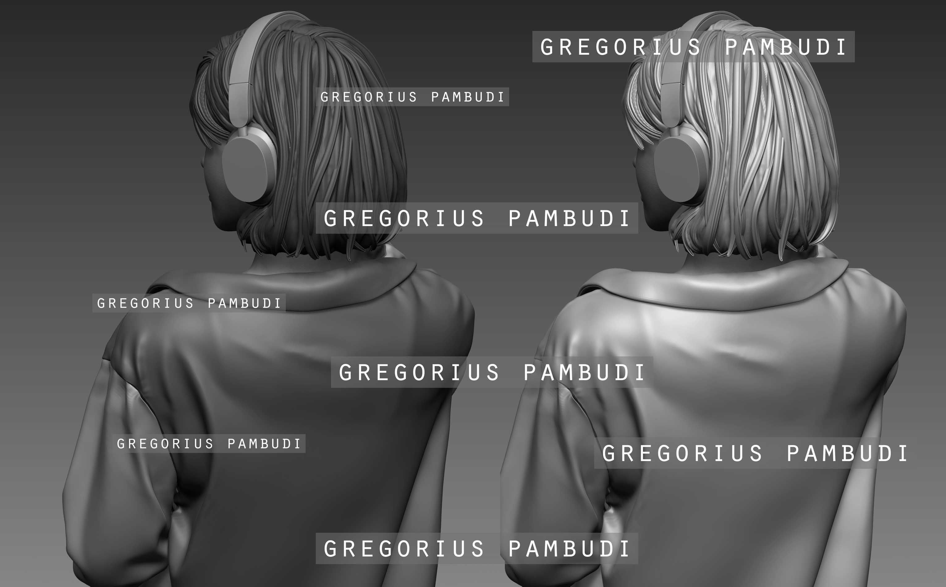 A woman walking on the sidewalk 3d printable 3D print model_20