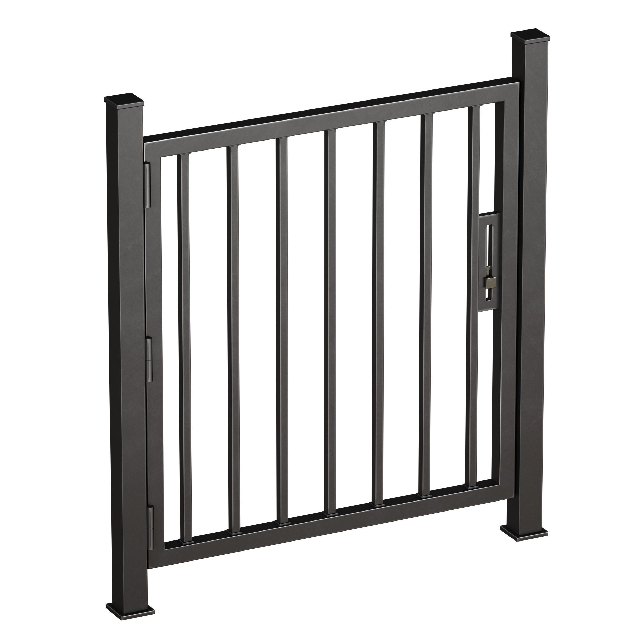 Metal fence 3D model_4