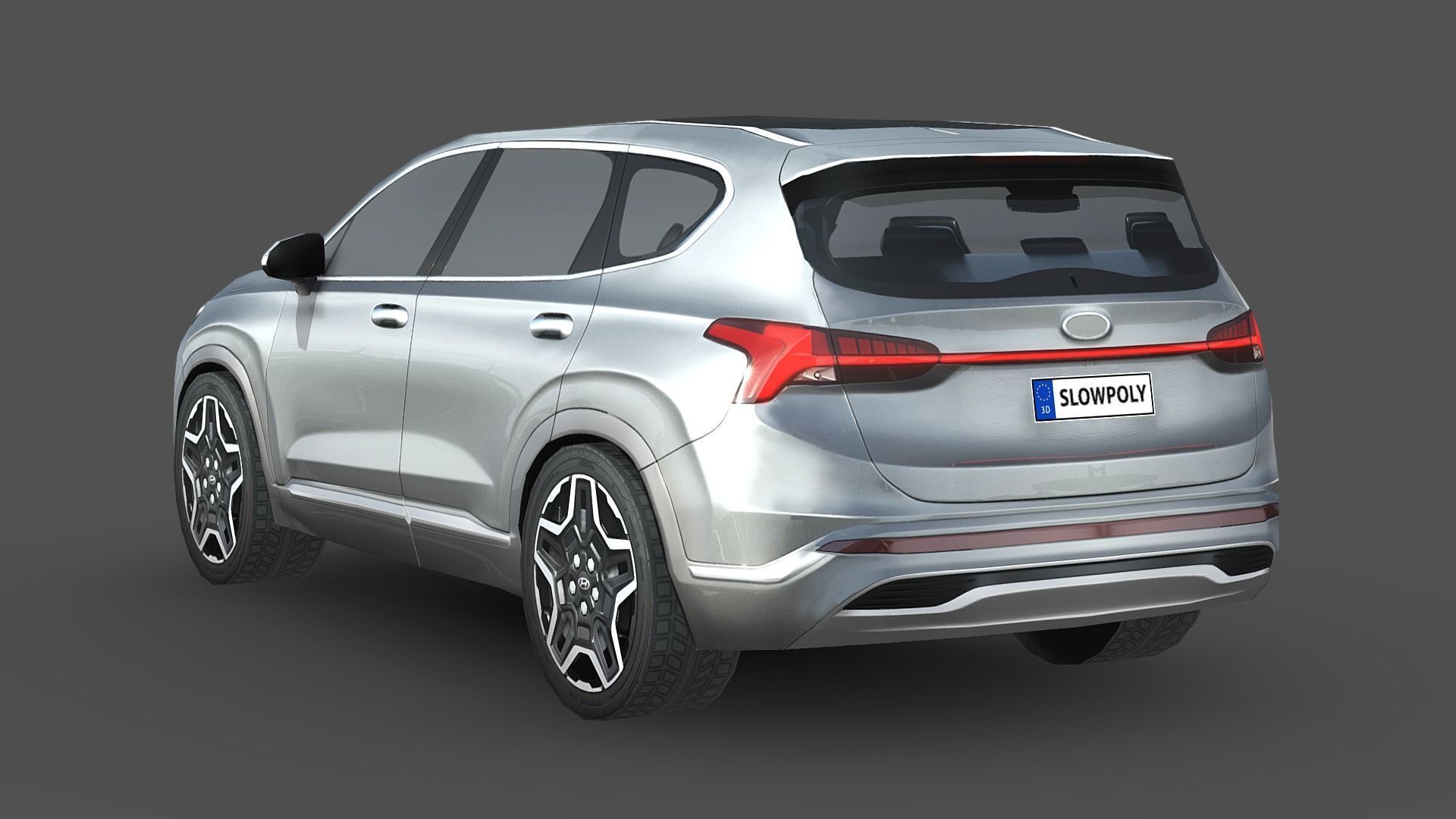 Hyundai Santa Fe 2021 Low-poly 3D model_1