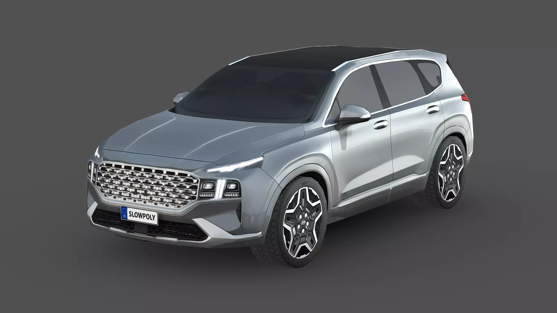 Hyundai Santa Fe 2021 Low-poly 3D model_0