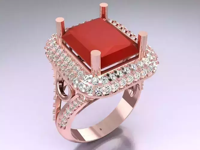 Rectangular Stone Rings - Womens Rings - GN278