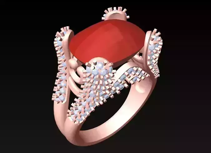 Oval Stone Ring - Womens Rings - GN279