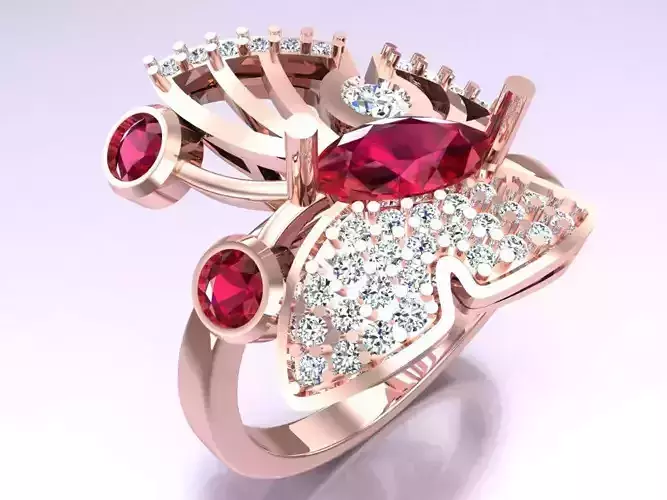 Butterfly Rings - Womens Rings -GN287 3D print model