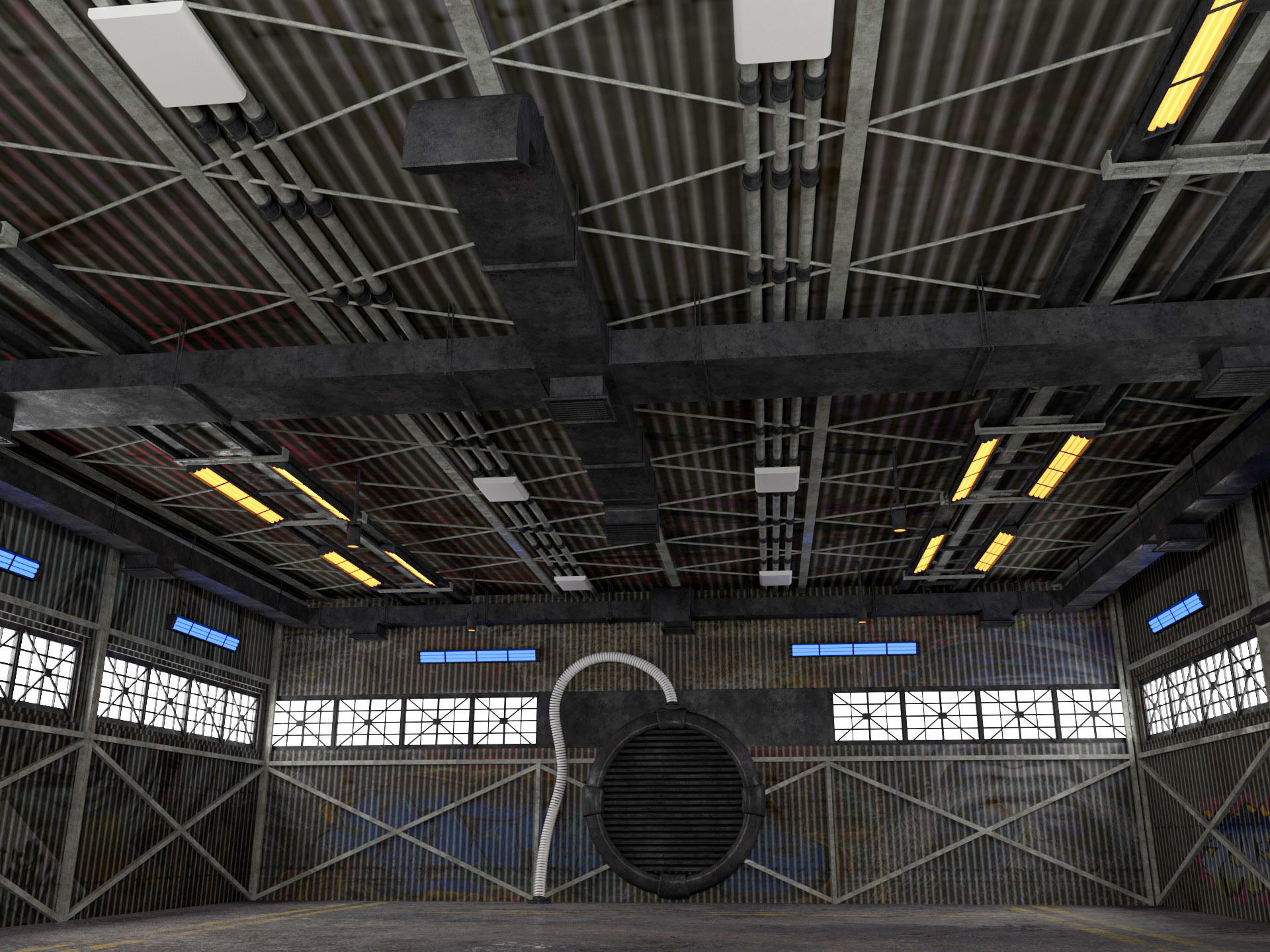 Aircraft Hangar 2 3D model_11