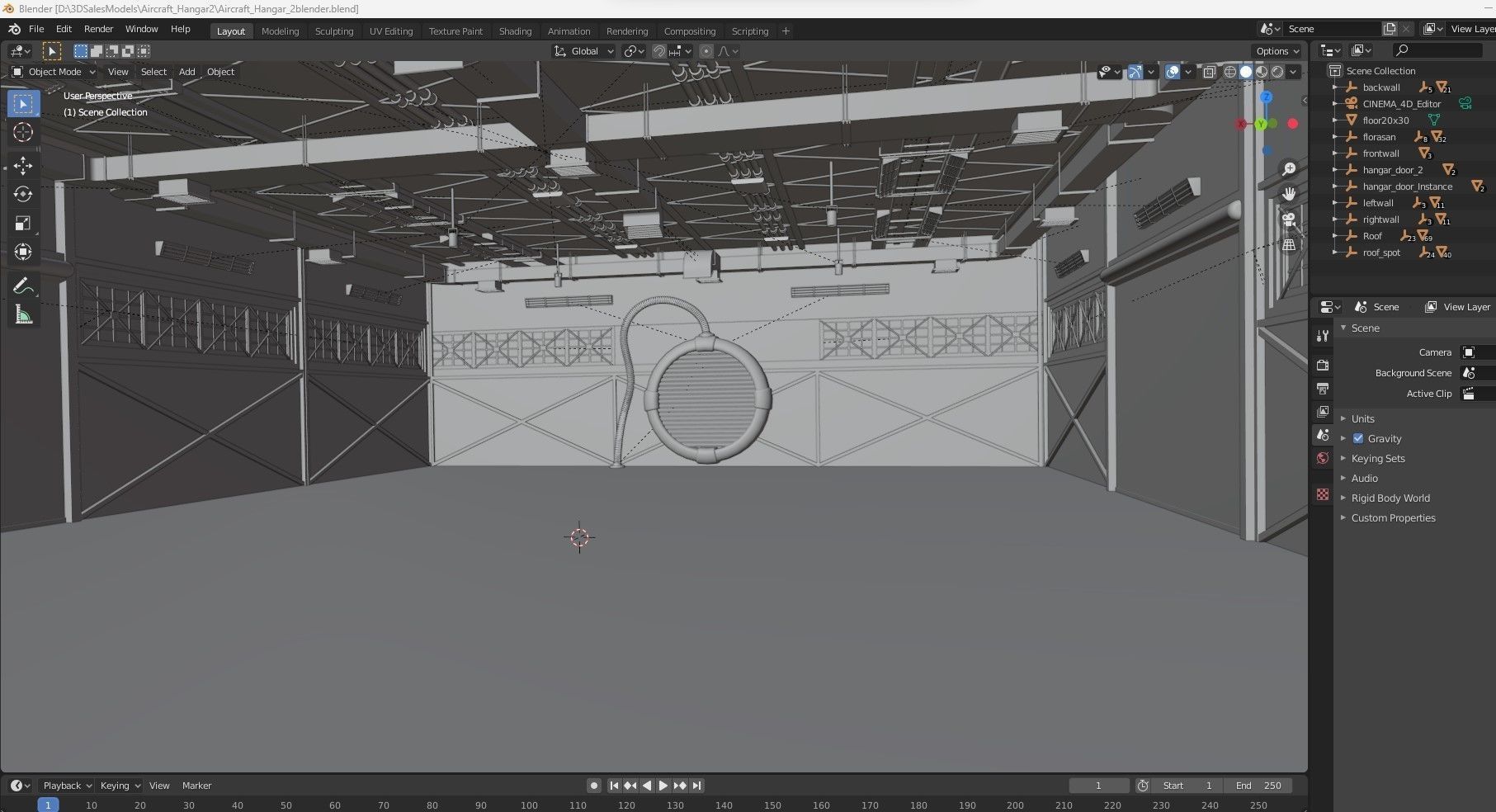 Aircraft Hangar 2 3D model_22