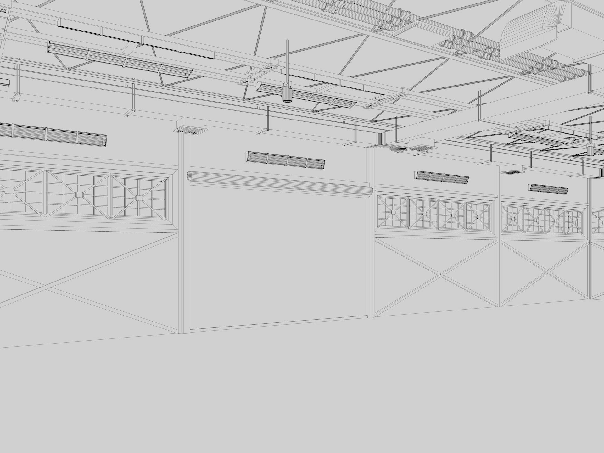 Aircraft Hangar 2 3D model_17