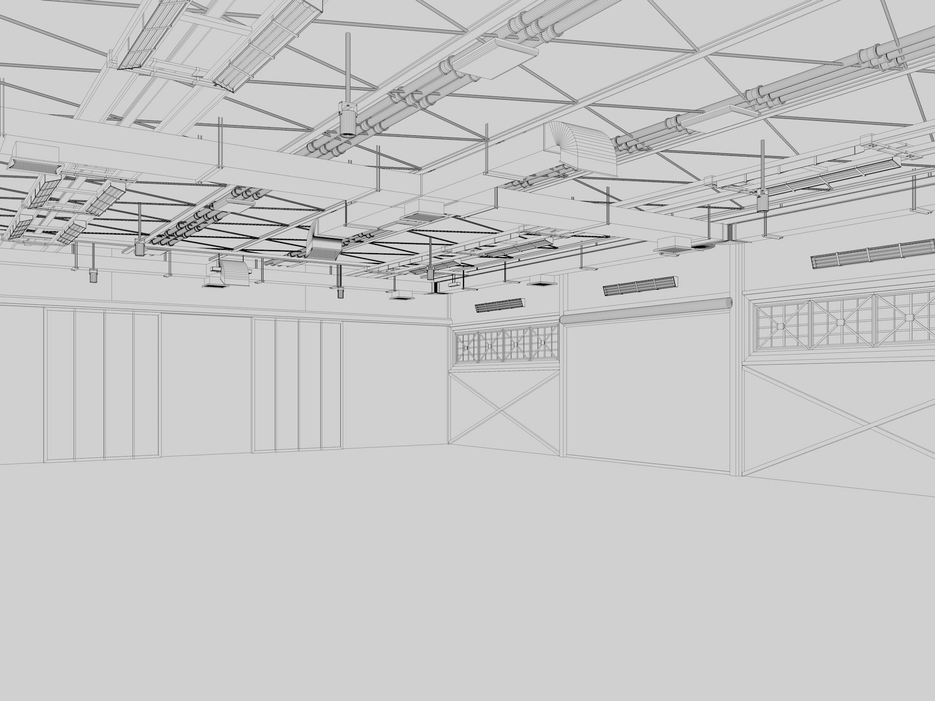 Aircraft Hangar 2 3D model_12