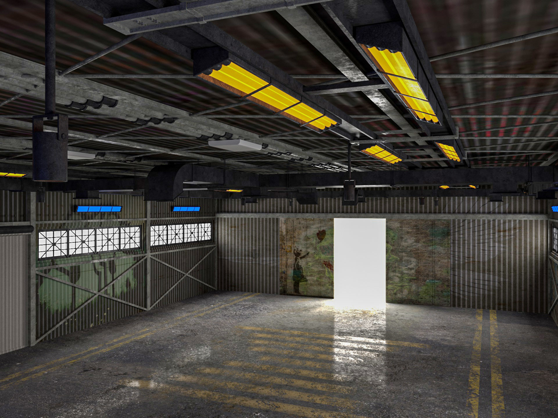 Aircraft Hangar 2 3D model_4