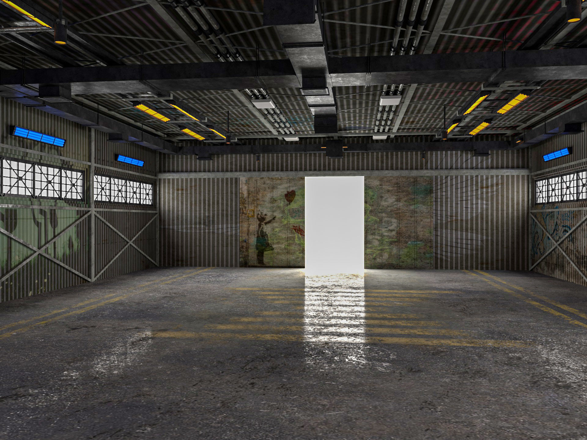 Aircraft Hangar 2 3D model_5