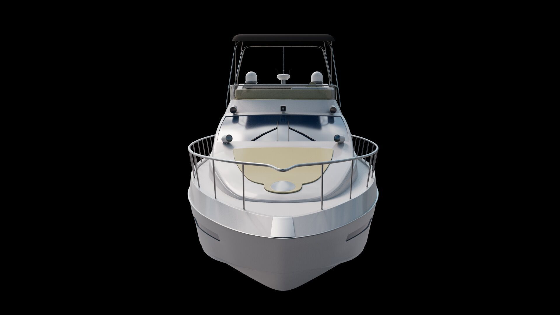 Sport Yacht 3D model Low-poly 3D model_8