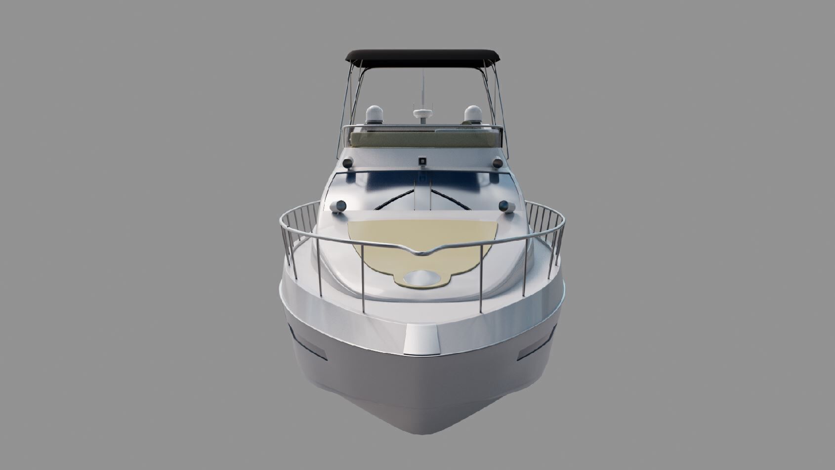 Sport Yacht 3D model Low-poly 3D model_2
