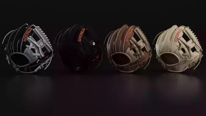 4 Baseball Gloves